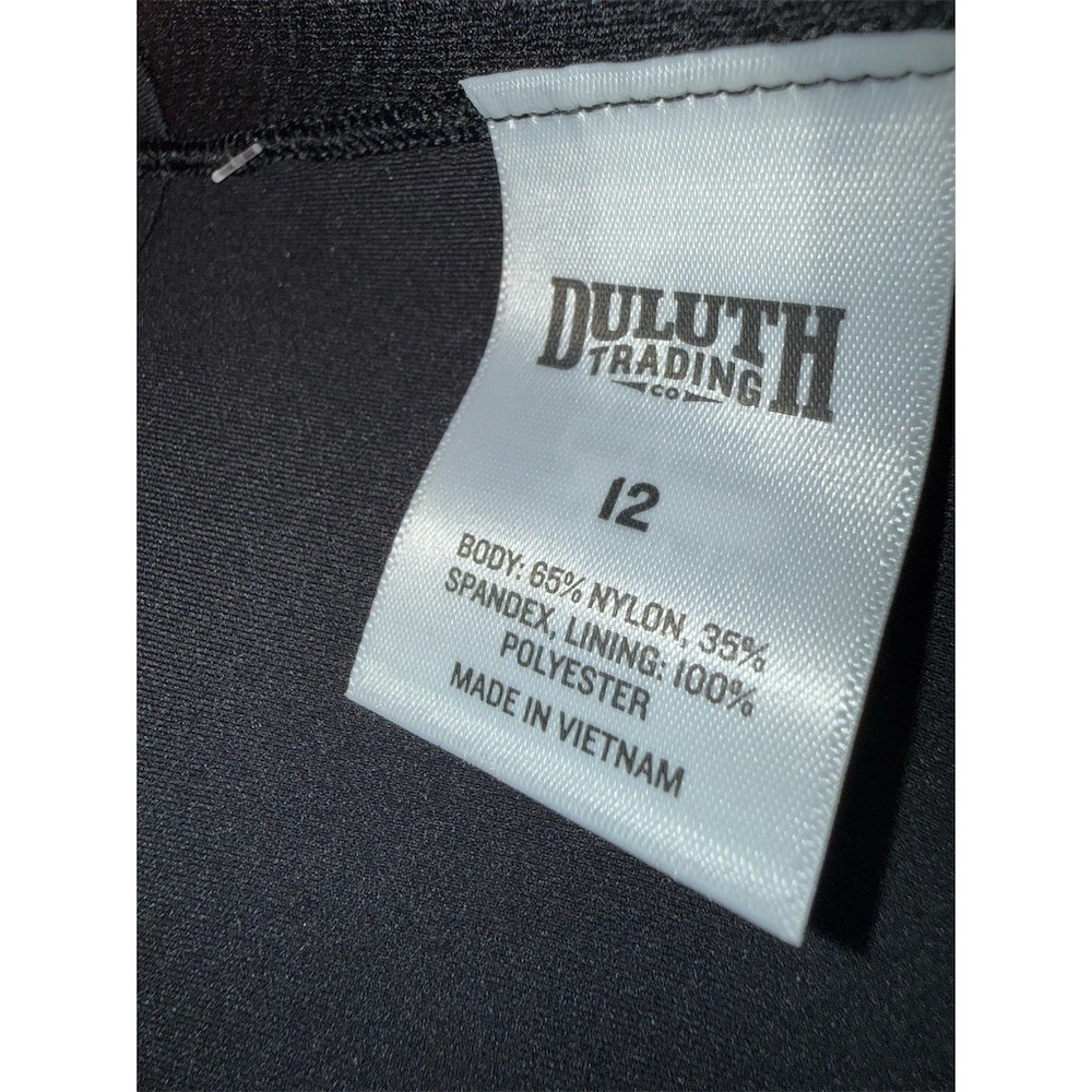 Duluth Trading Co Sports Bra Womens Size 12 Black Zip Front Crossback - Picture 2 of 5